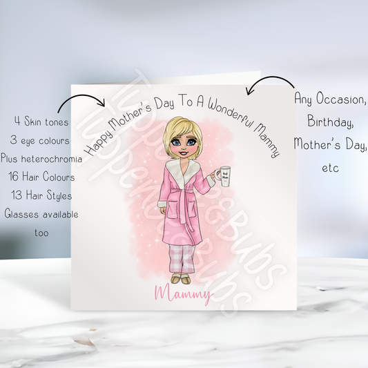 Dressing Gown Themed Birthday Card