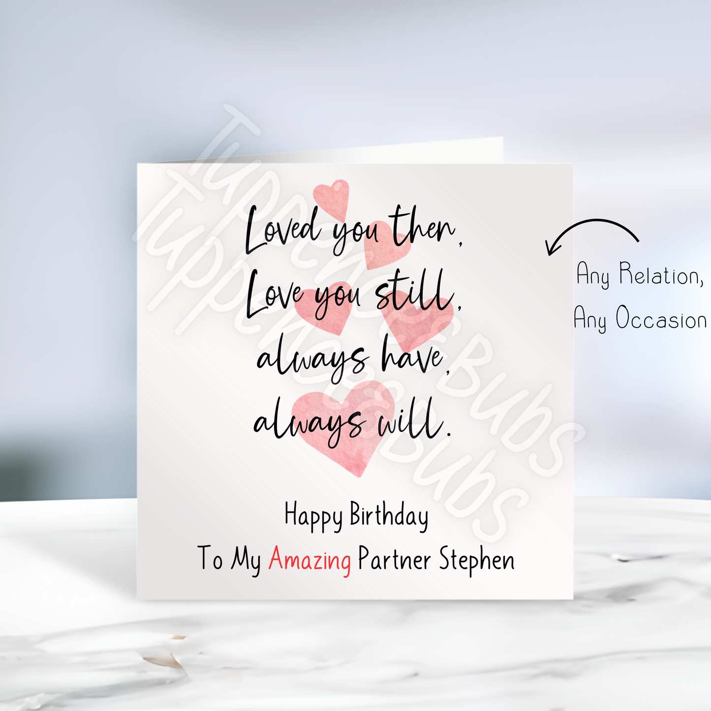 Heart Poem Birthday Card
