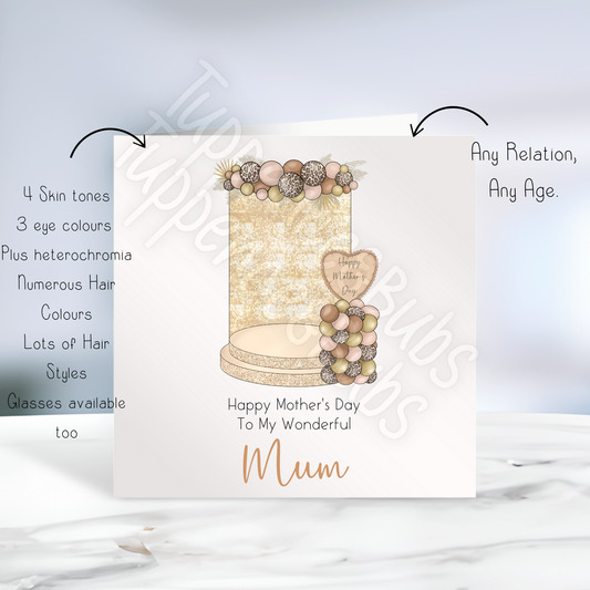 Mocha & Leopard Print Birthday Card