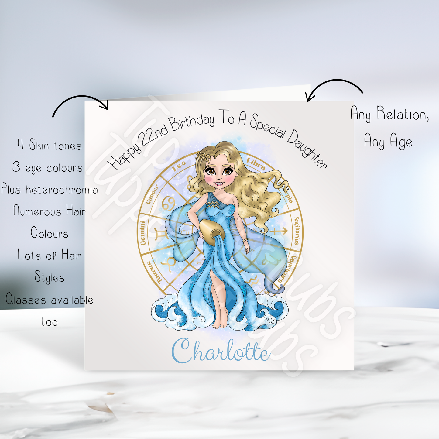 Star Sign Themed Birthday Card