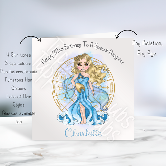 Star Sign Themed Birthday Card