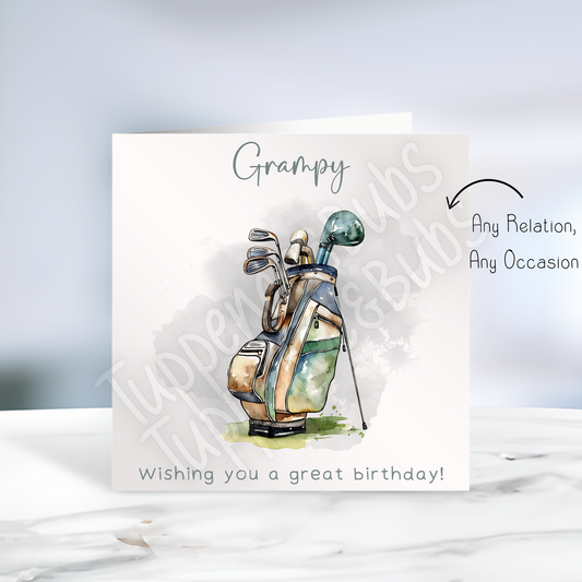 Golf Inspired Birthday Card