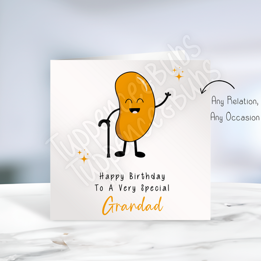 Bean Themed Birthday Card