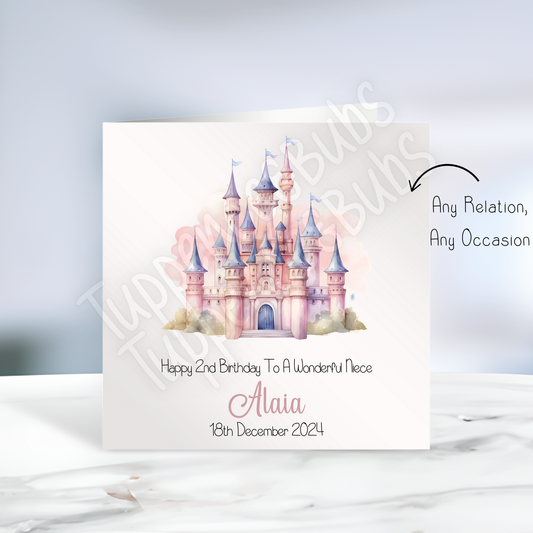 Castle Themed Birthday Card