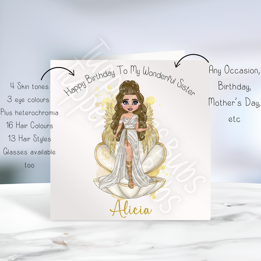Aphrodite Inspired Birthday Card