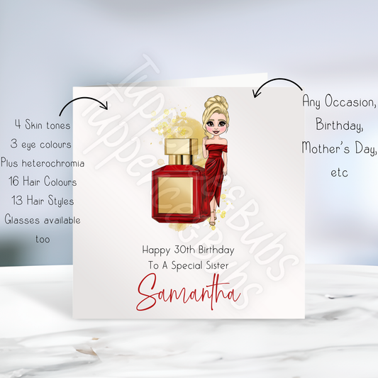 Rouge Perfume Inspired Birthday Card