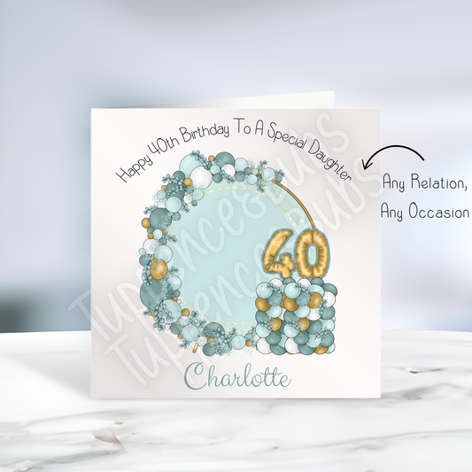 Eucalyptus Themed Birthday Card