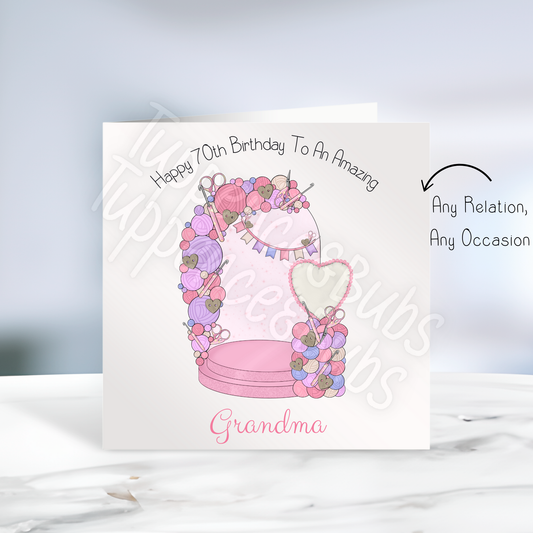Crochet Inspired Birthday Card