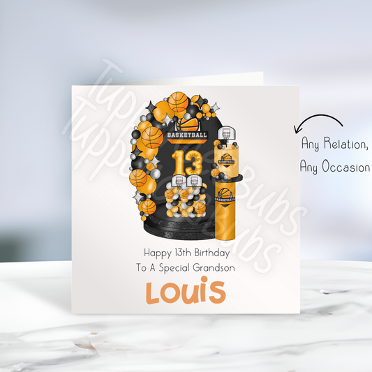 Basketball Themed Birthday Card