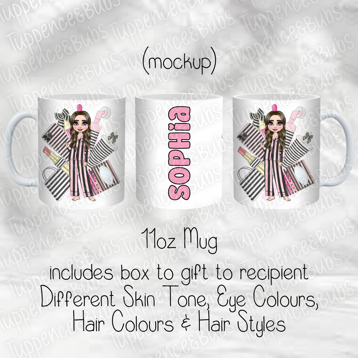 Black &  White Make Up Inspired Mug