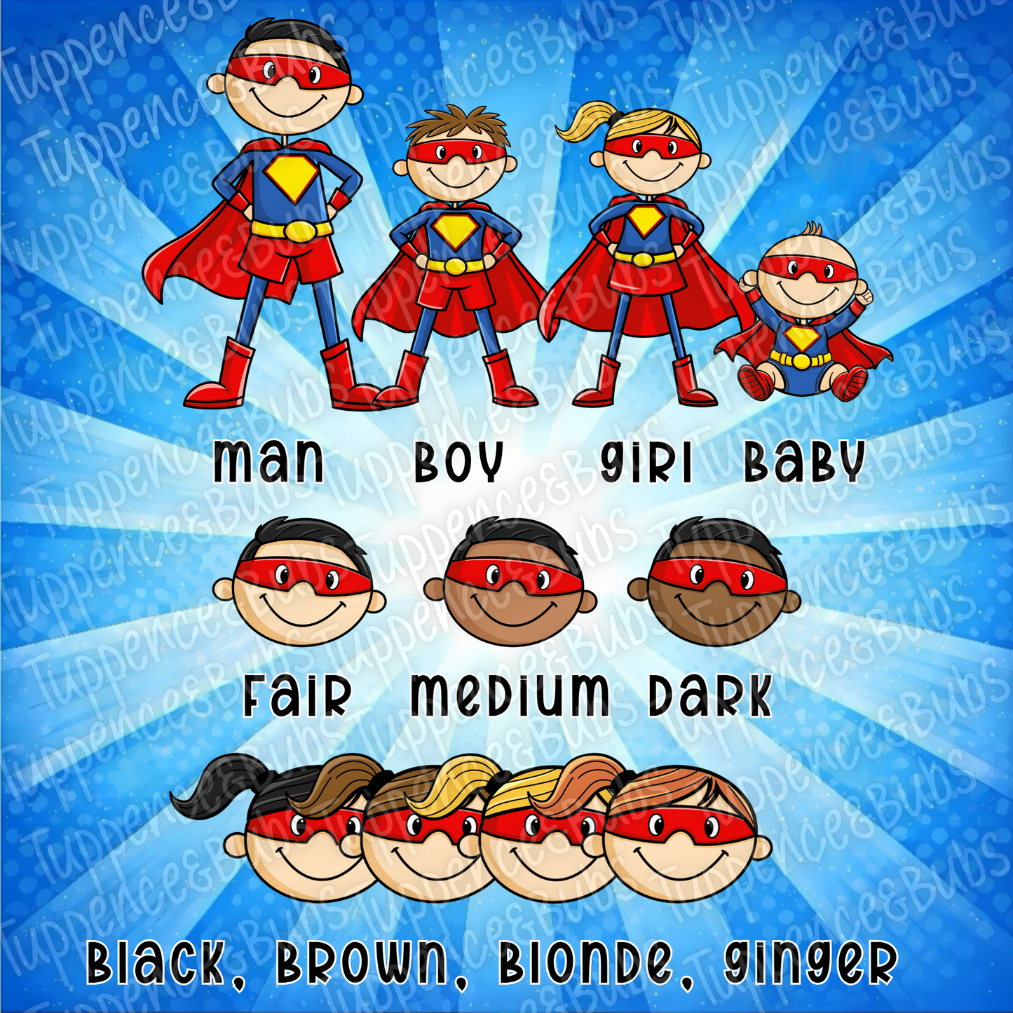 Super Hero Themed Father's Day Card