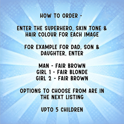 Super Hero Themed Father's Day Card
