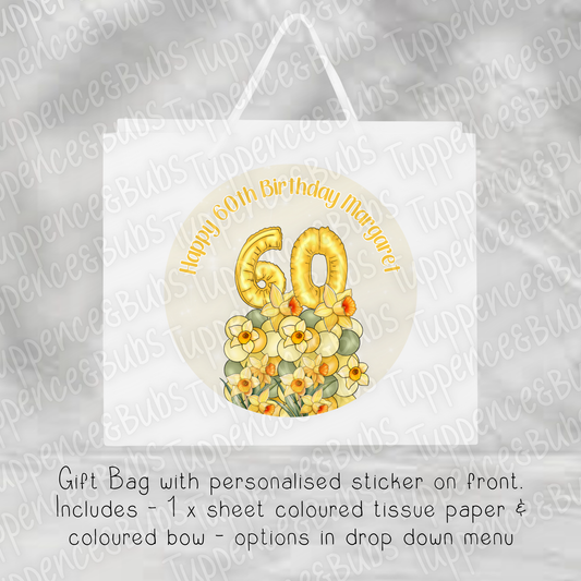 Daffodil Themed Gift Bag