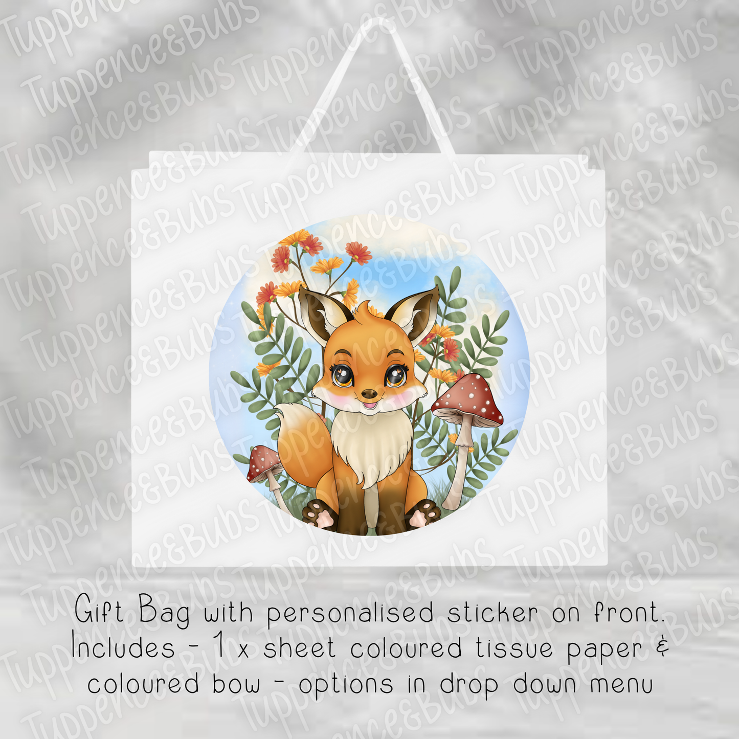 Cute Fox Themed Gift Bag - 2 sizes