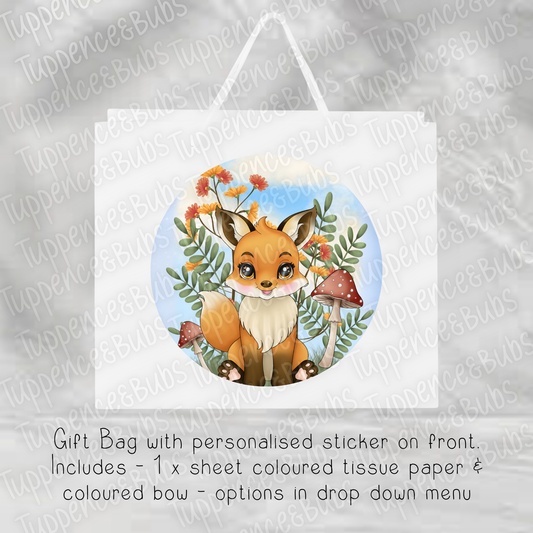 Cute Fox Themed Gift Bag - 2 sizes