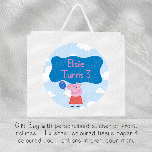 Pig Inspired Gift Bag - 2 Designs
