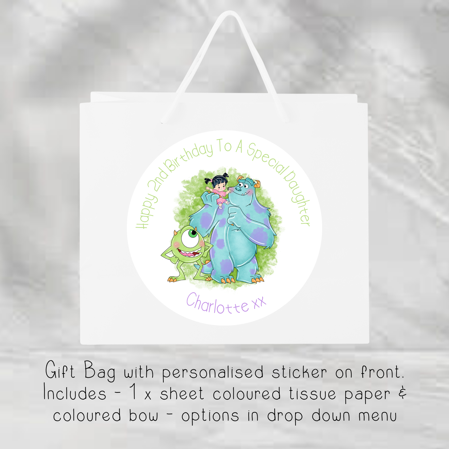 Monsters Inc Themed Gift Bag
