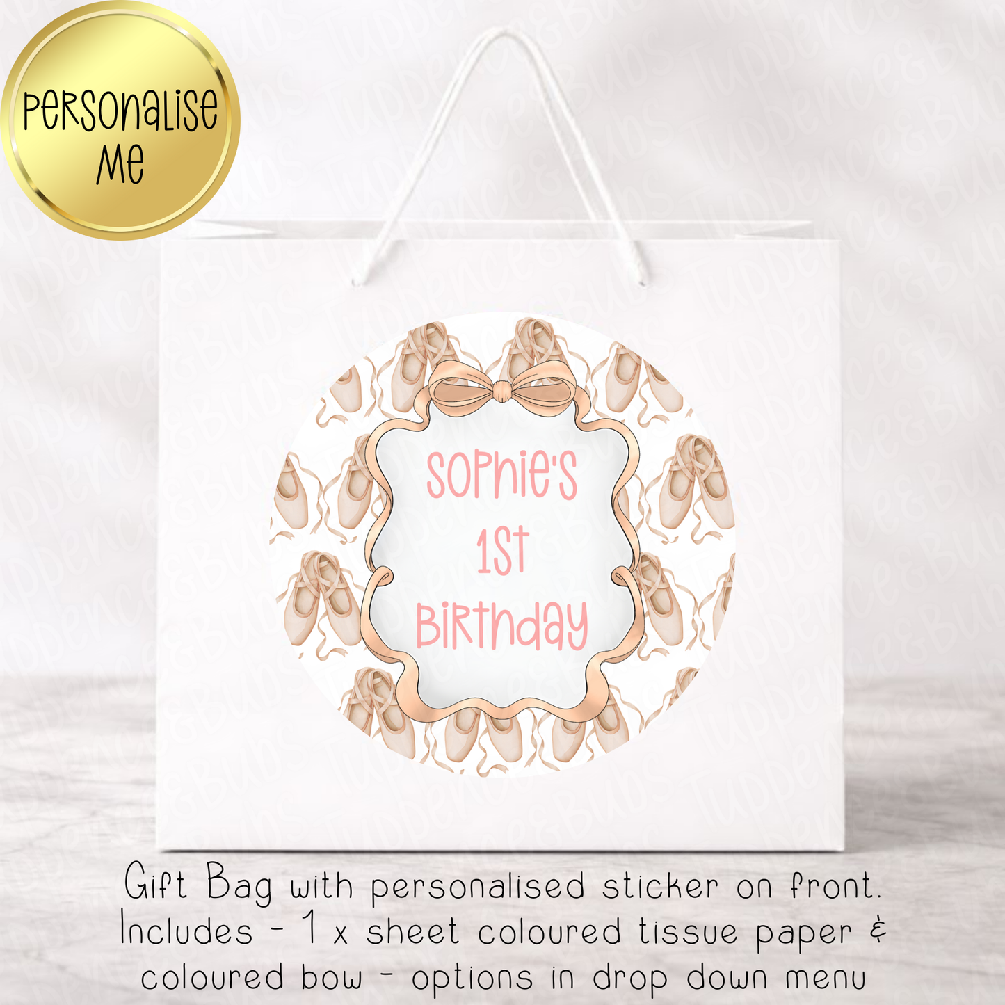 Ballerina Themed Gift Bag