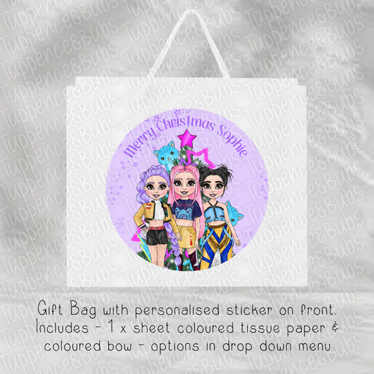 Christmas Music Themed Gift Bag
