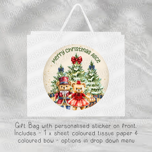 Christmas Nutcracker/Bear Themed Gift Bag
