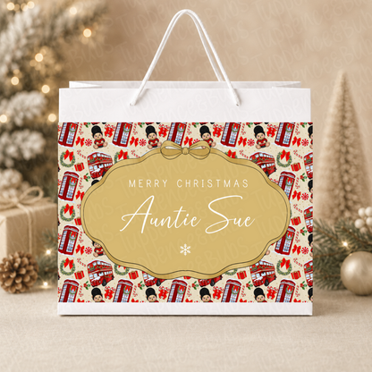 Personalised London Christmas Gift Bag