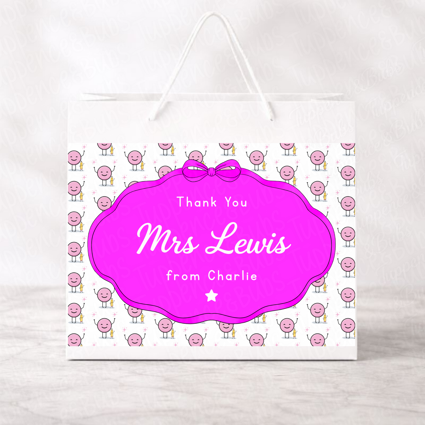 Personalised Pink Happy Teacher Gift Set