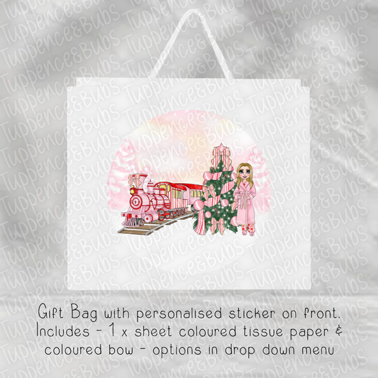 Pink Express Themed Gift Bag - 2 Sizes
