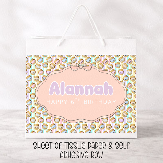 Custom Dumpling Gift Bag - Pastel or Rainbow