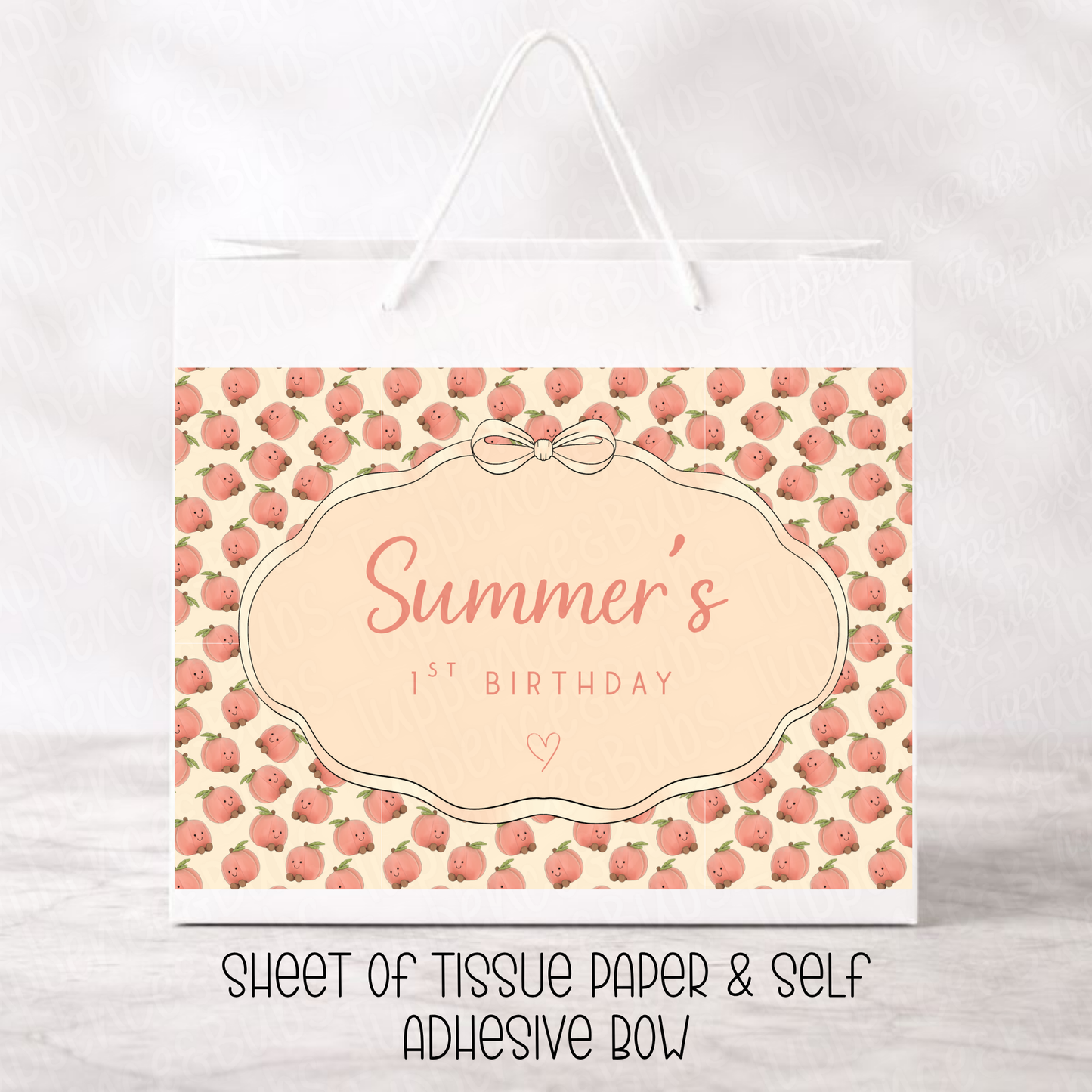 Custom Peach Gift Bag