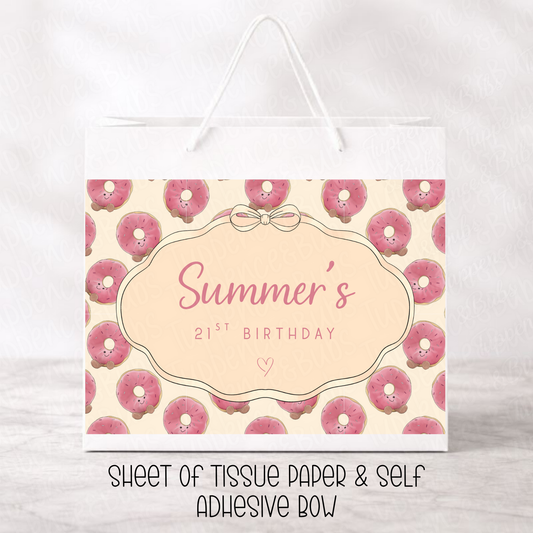 Custom Doughnut Gift Bag