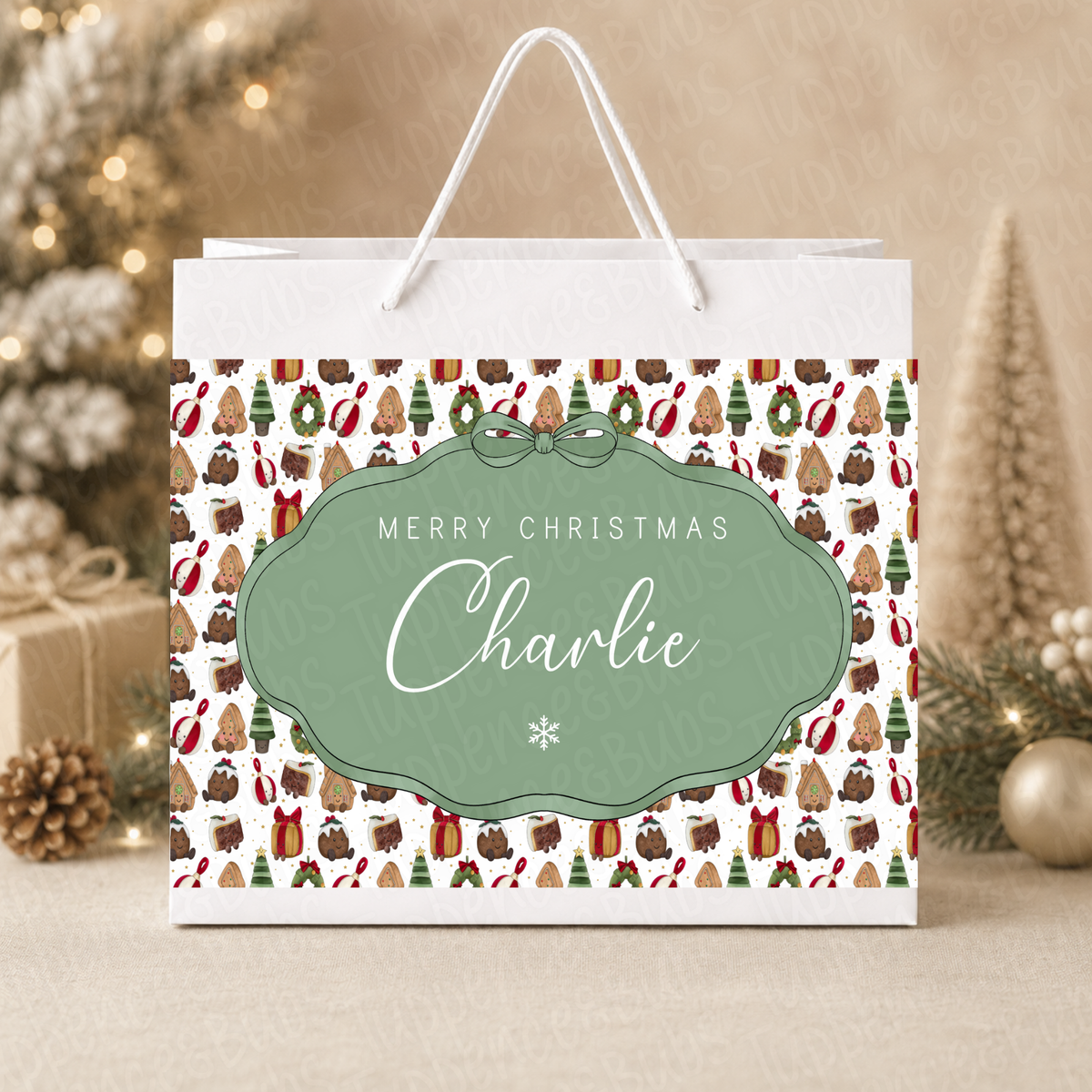Personalised Christmas Plushie Gift Bag