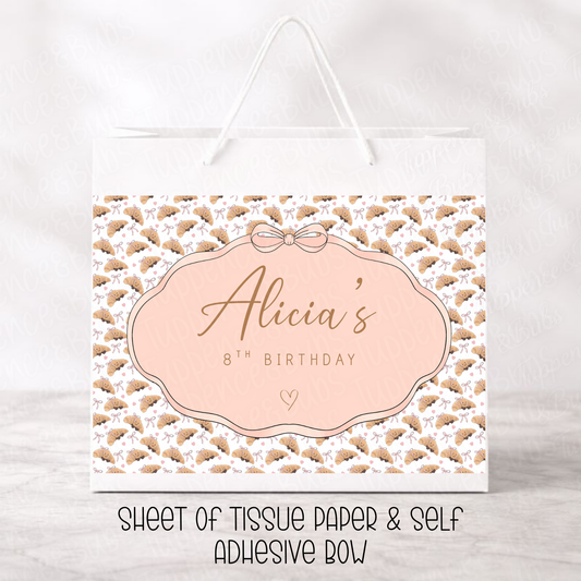 Custom Croissant Themed Gift Bag - 2 Options