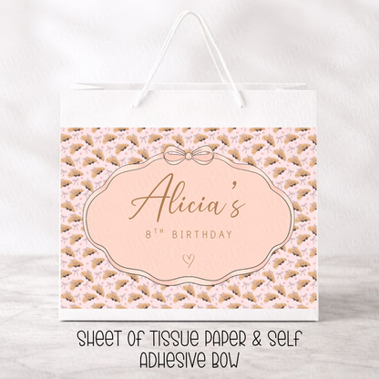 Custom Croissant Themed Gift Bag - 2 Options