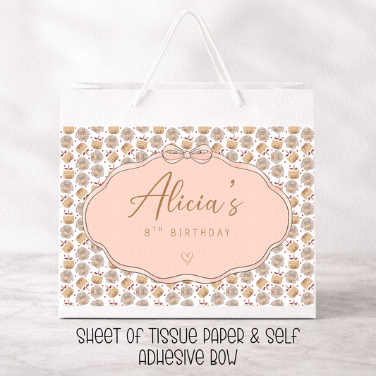 Custom Bunny & Cake Gift Bag - 2 Options