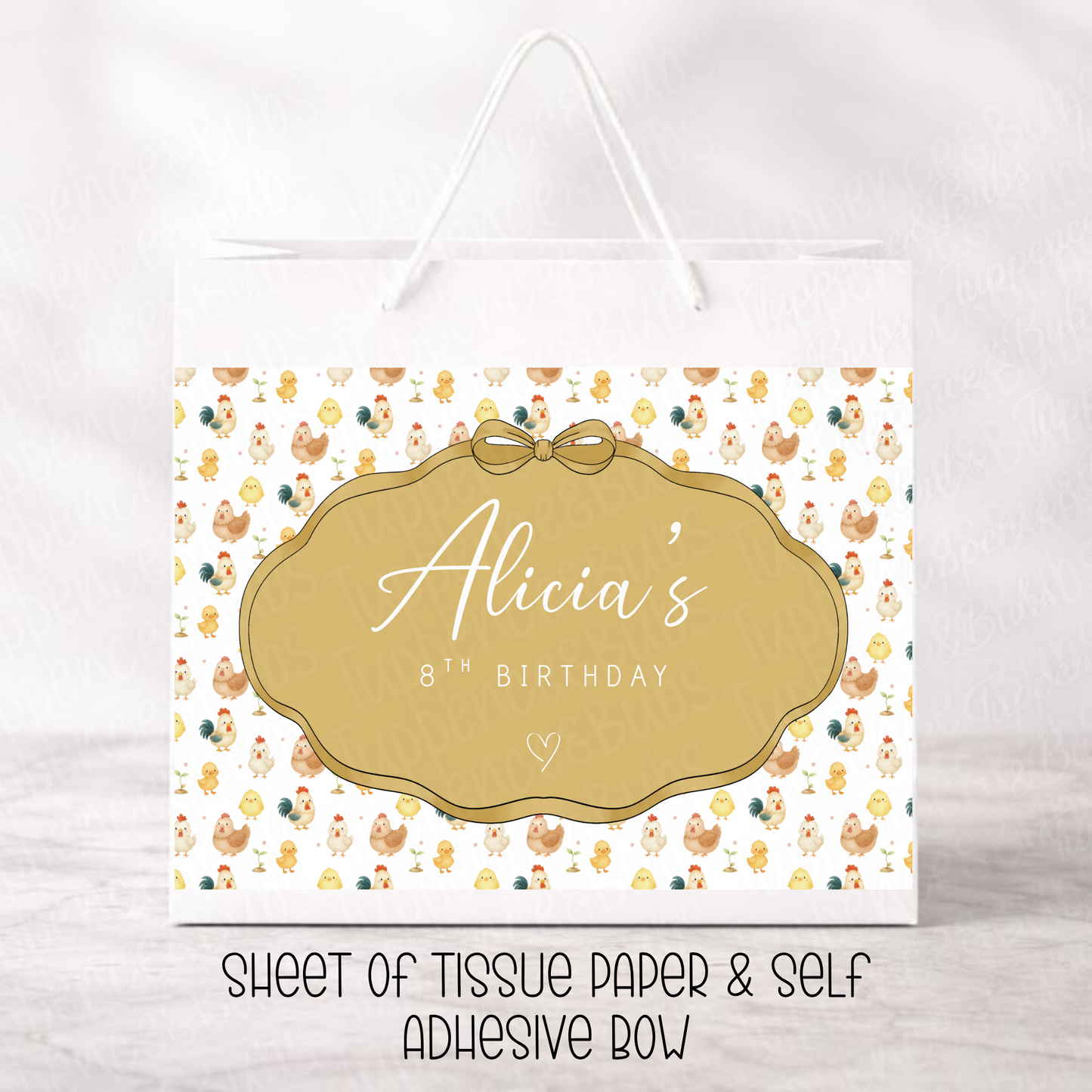 Custom Farm Animal Gift Bag - 2 Options