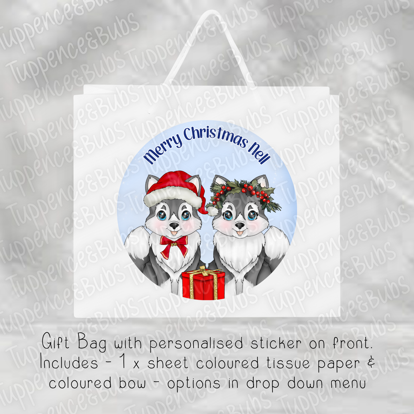 Cute Husky Themed Gift Bag