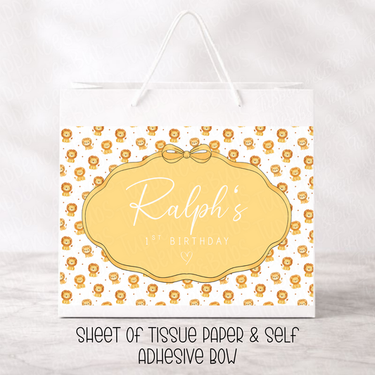 Custom Lion Gift Bag - 30cm