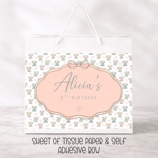 Custom Elephant Gift Bag