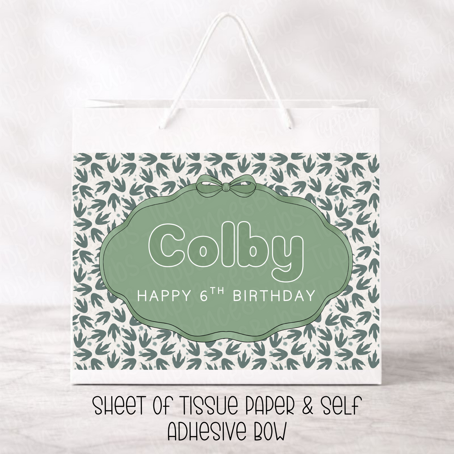 Dino Print Gift Bag - 2 Options