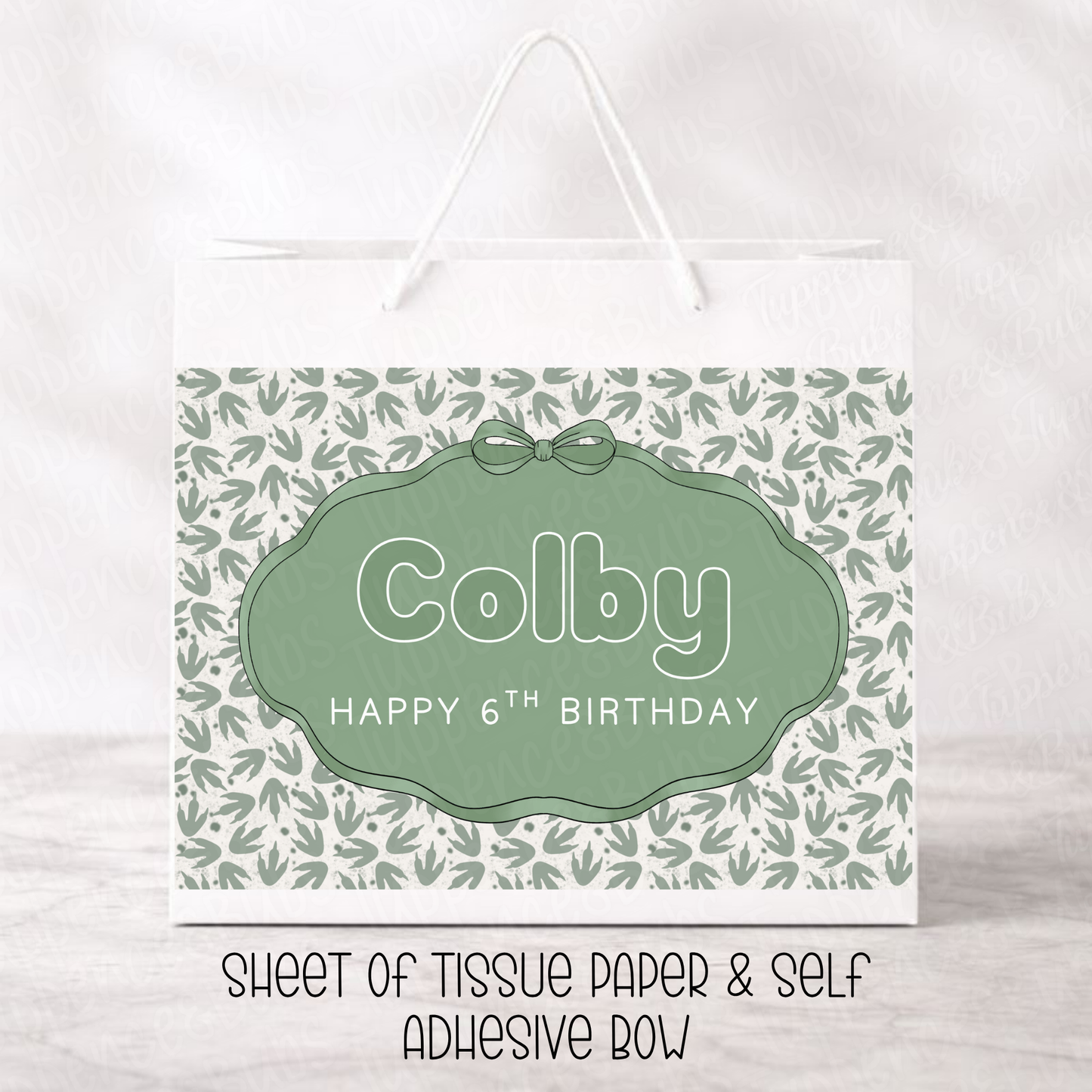Dino Print Gift Bag - 2 Options