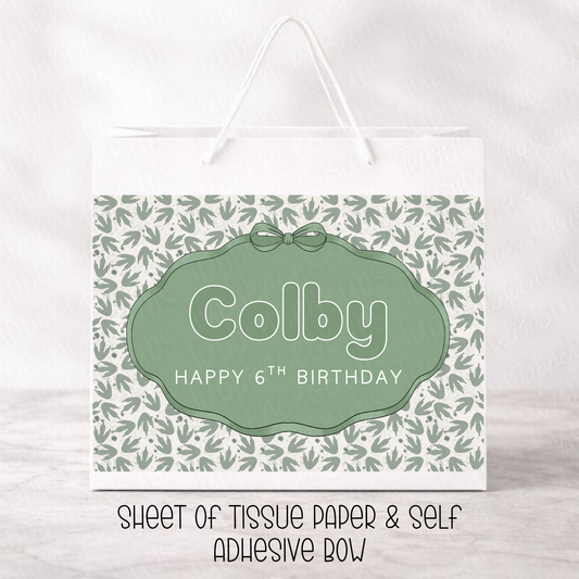 Dino Print Gift Bag - 2 Options