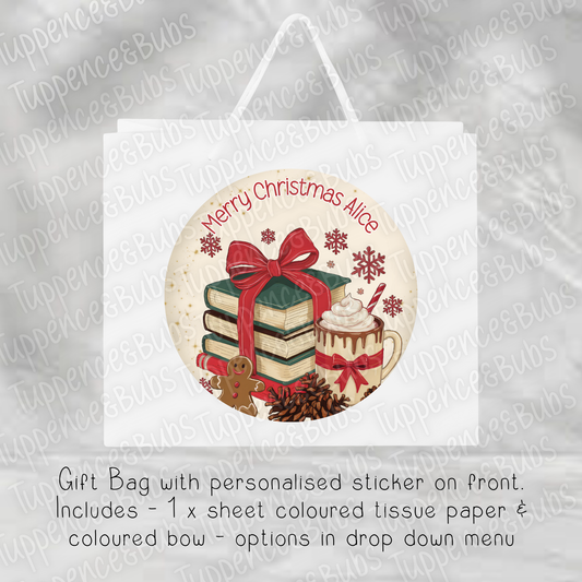Christmas Books Themed Gift Bag