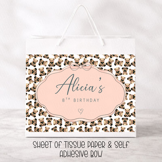 Personalised Bear Gift Bag - 30cm