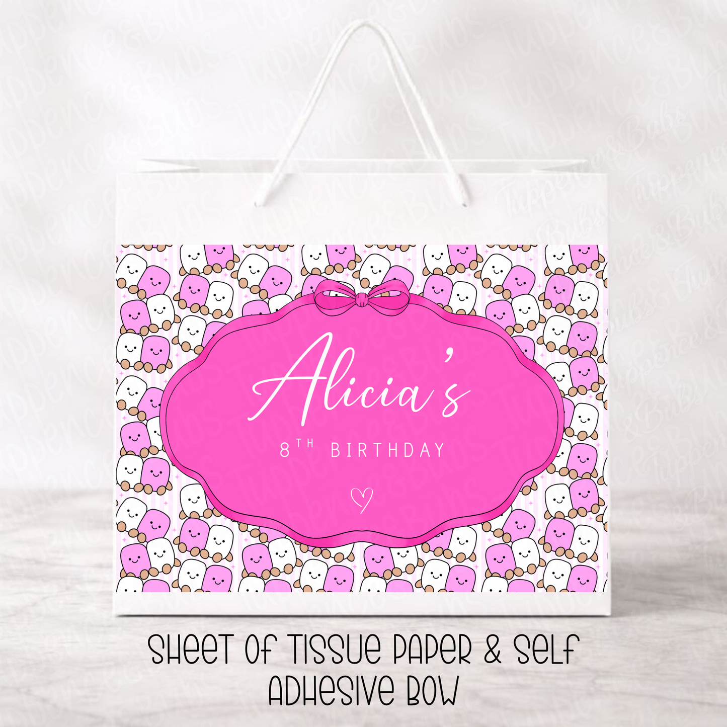 Kawaii Marshmallow Gift Bag - 30cm