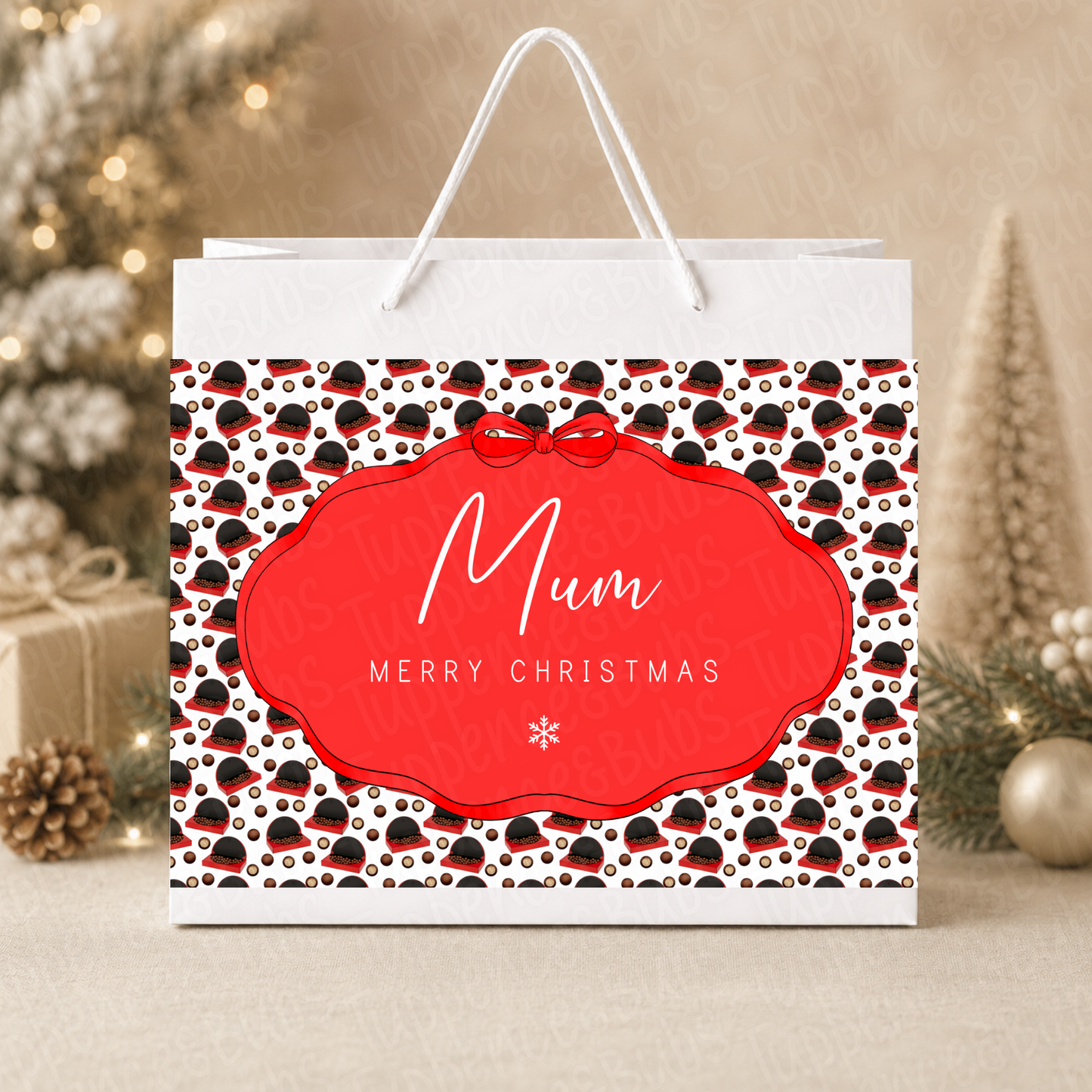 Personalised Chocolate Christmas Gift Bag