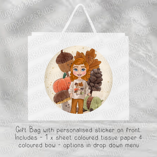 Cuddly Plush Themed Toddler Girl Gift Bag - 2 Sizes available