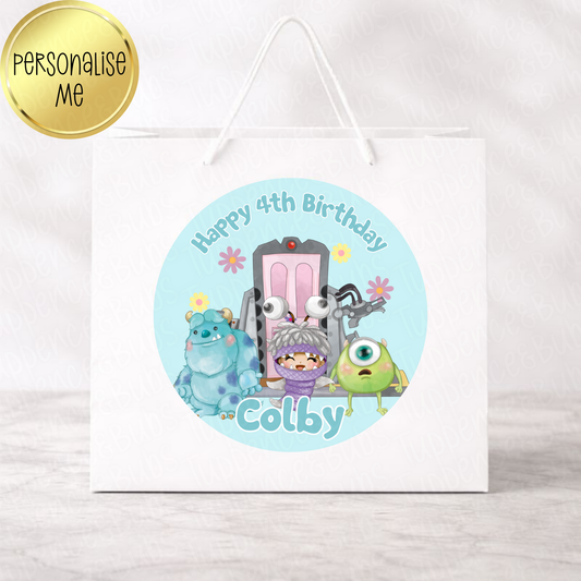 Monsters Inc Themed Gift Bag