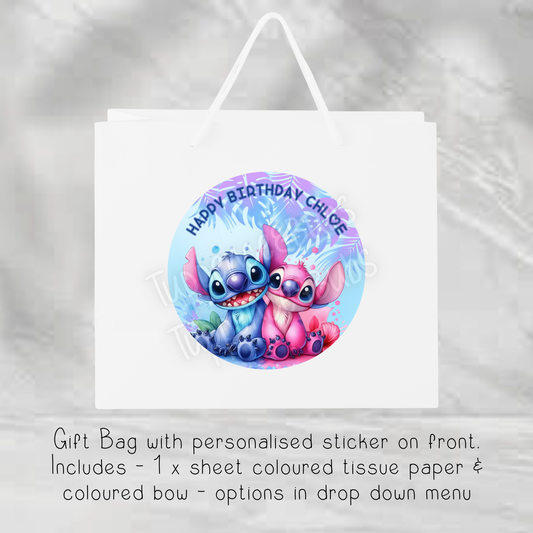 Stitch & Angel Inspired Gift Bag - 2 Sizes Available