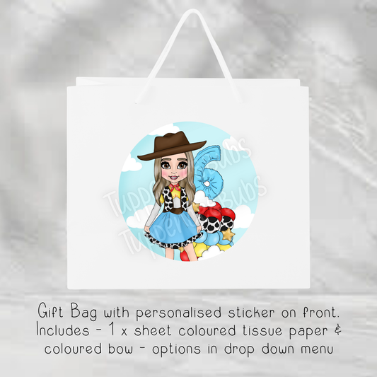 Cowboy Themed Gift Bag - 2 Sizes Available