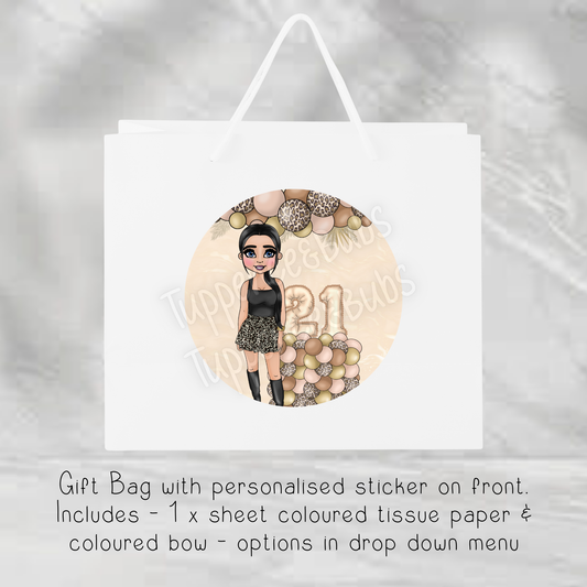 Leopard Print Themed Gift Bag - 2 Sizes Available